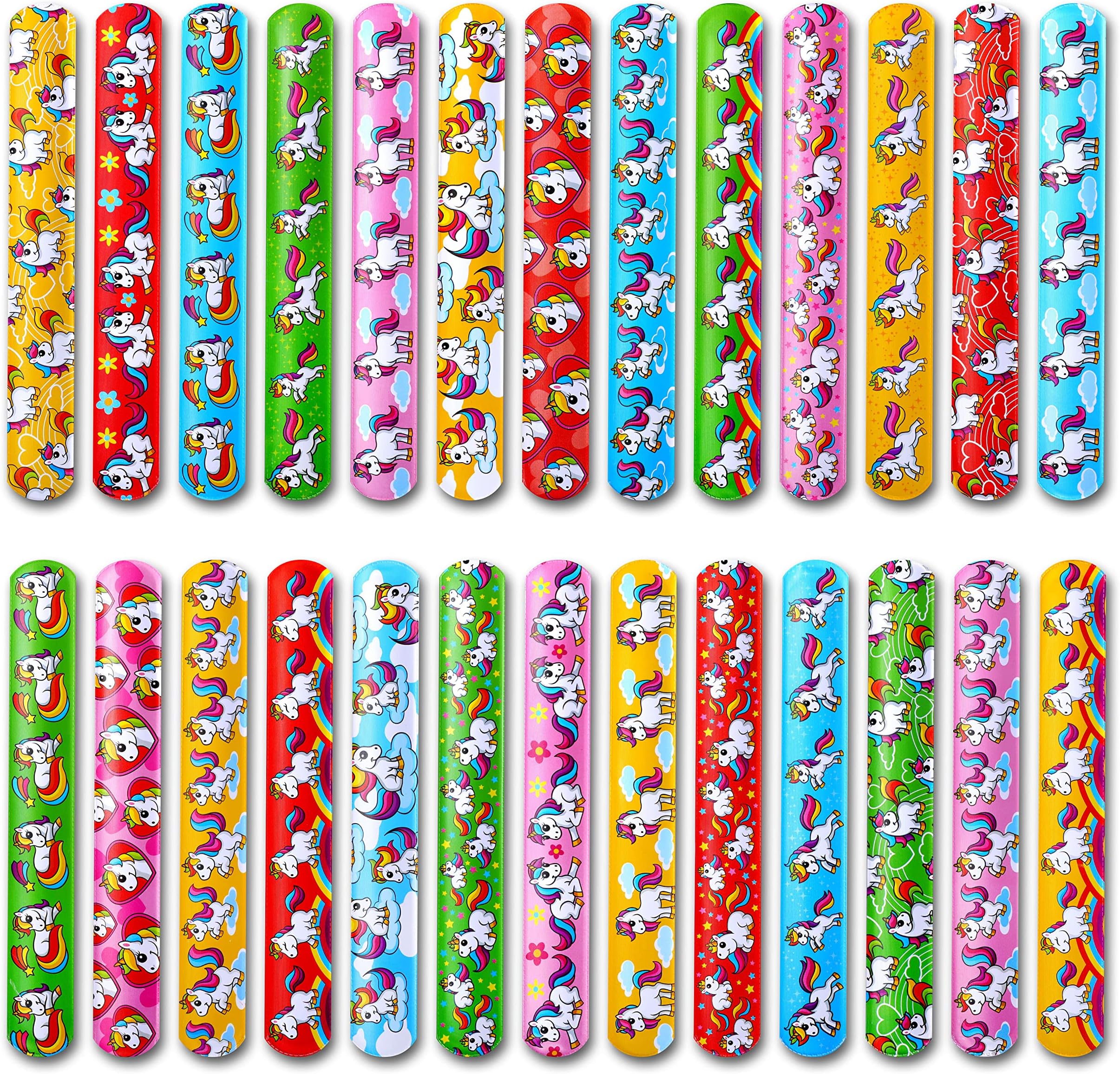 Giraffe 50 Pack Unicorn Slap Bracelets for Kids - Easter Eggs Fillers for Goody Bag - Easter Eggs Stuffers Bulk - Easters Basket Stuffers for kids Party Favors