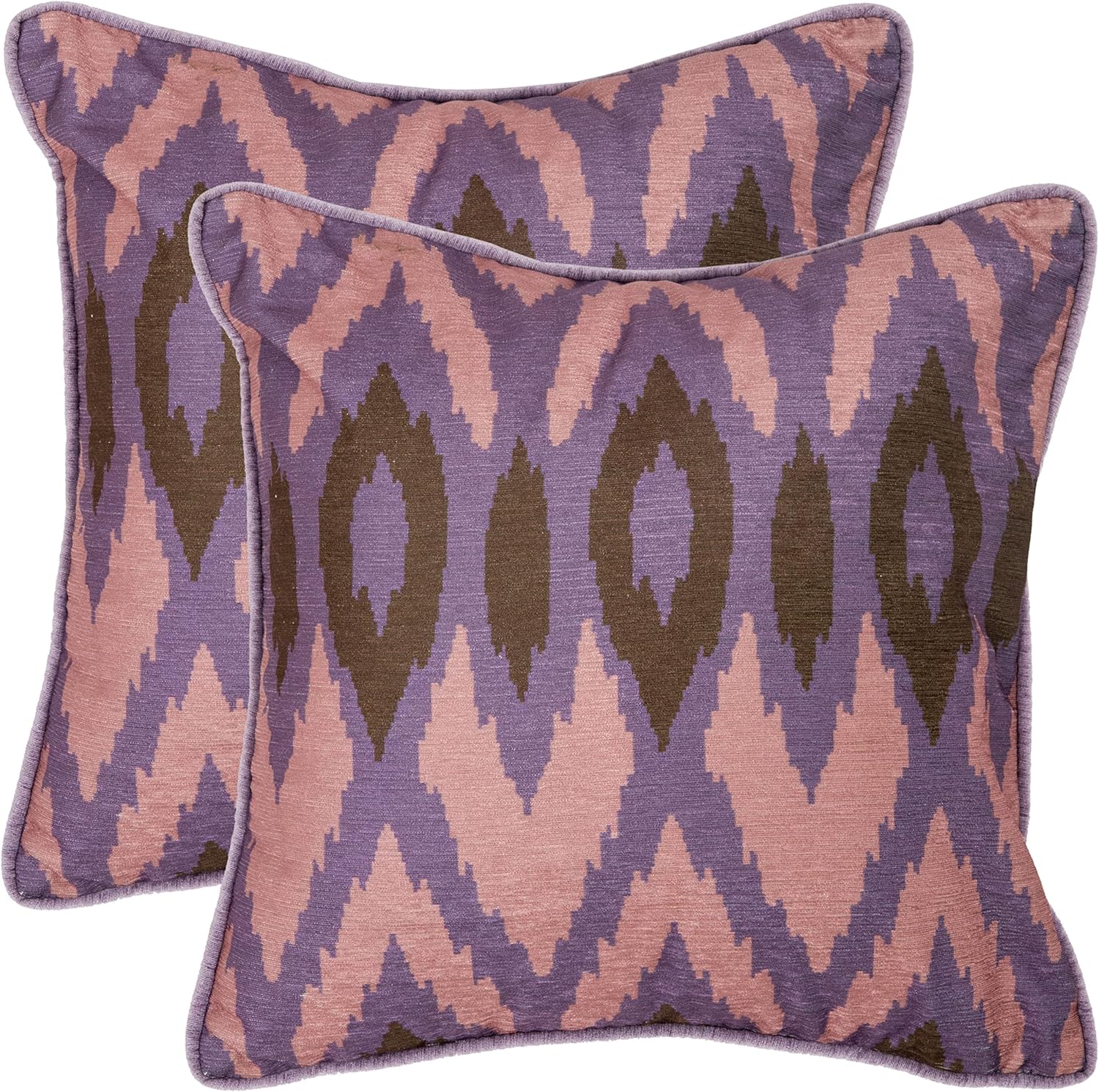 SAFAVIEH Pillows Collection Easton Decorative Pillow, 18-Inch, Lavender, Set of 2