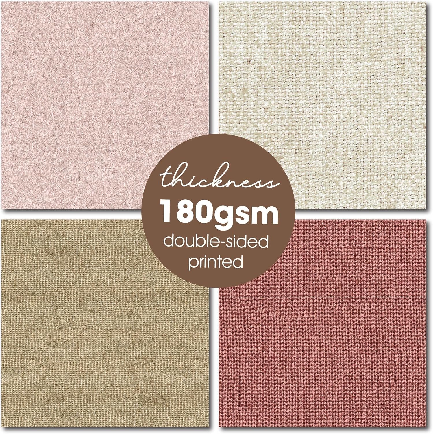 36 Sheets 12x12 Double Sided Cardstock Paper - 180gsm Scrapbook Paper Pad for Scrapbooking, Card Making, Crafts — Loom Legend Woven Texture Design, Decorative Craft Paper for Journaling
