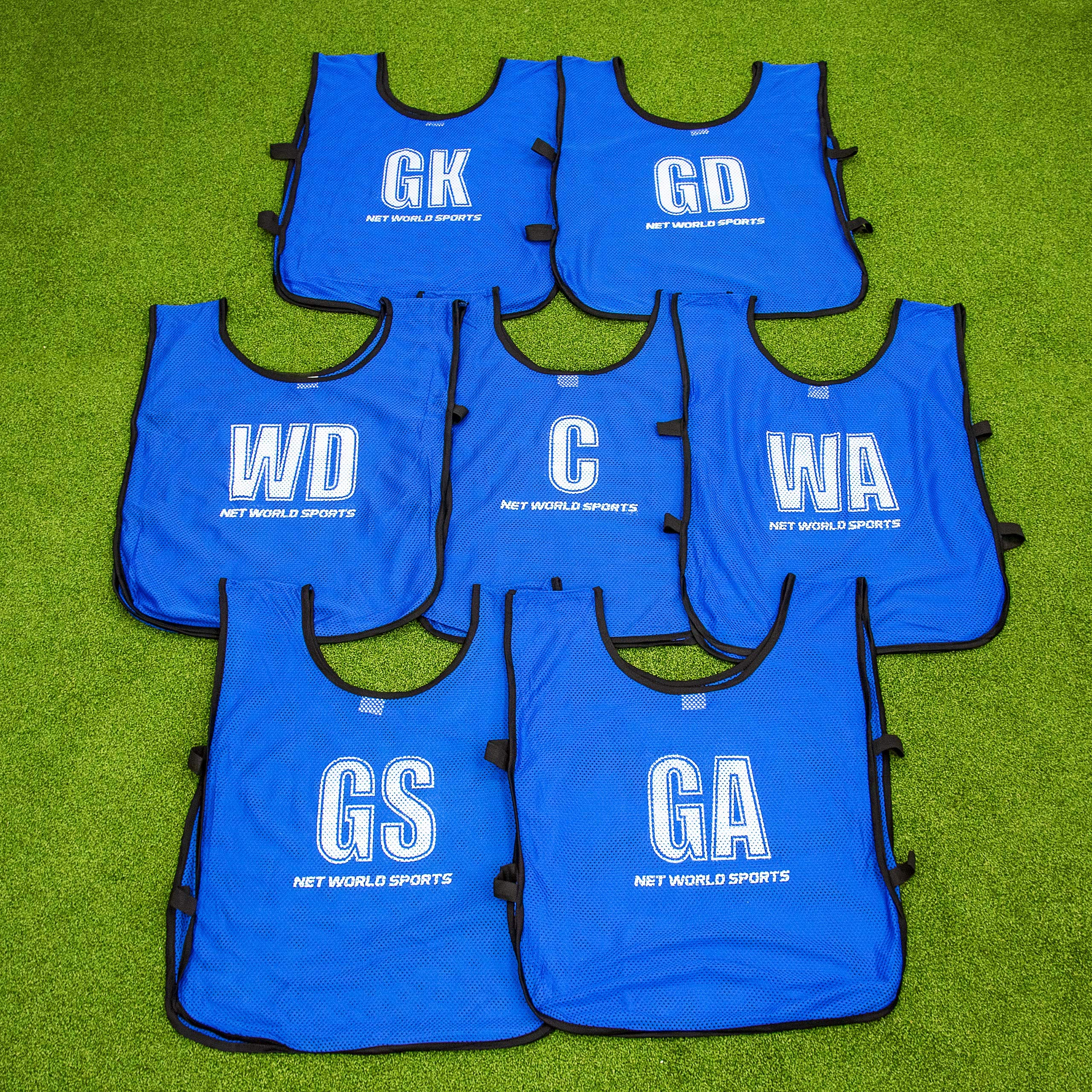 Buy FORZA Netball Bibs 7 Pack Full Netball Player Position Bib Pack Buy FORZA Netball Bibs 7 Pack Full Netball Player Position Bib Pack