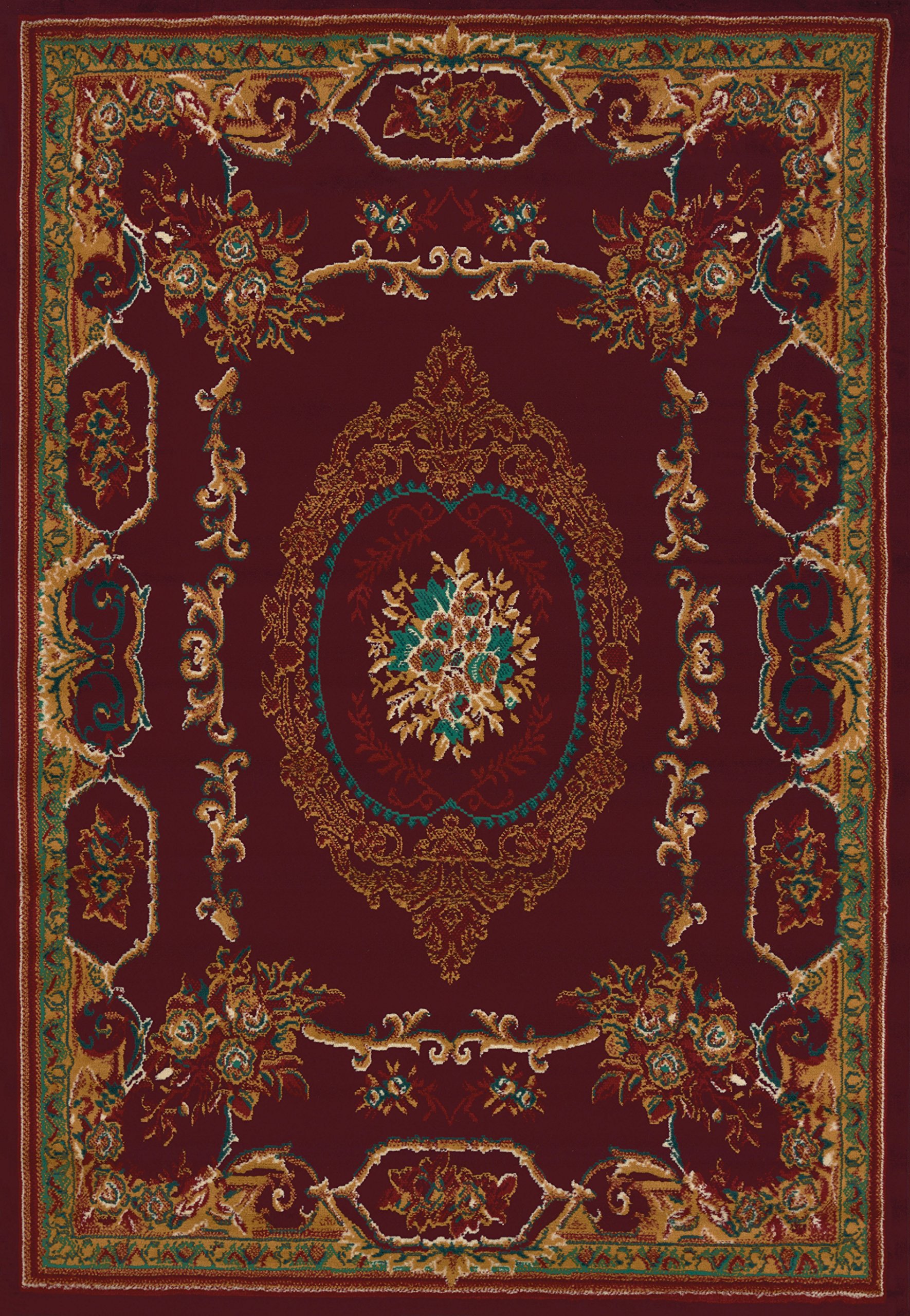 United Weaversof America Lexington Manhattan Rug Collection, 1' 10" by 3', Burgundy (940 38134)