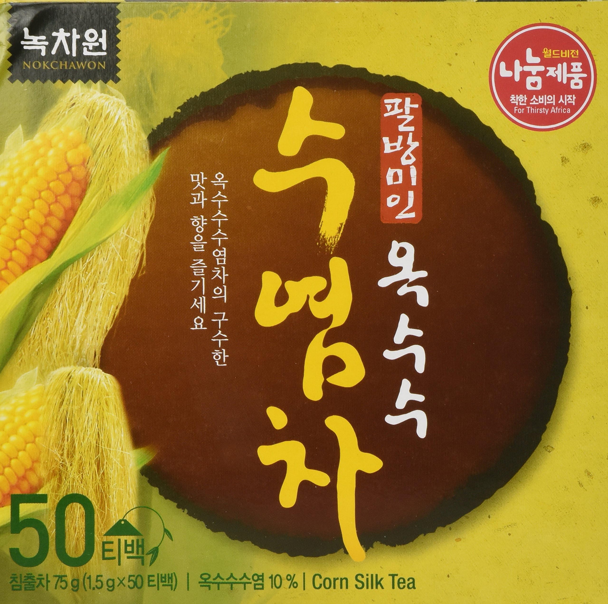 Nokchawon Organic Oriental Tea Selections from Korea Corn Silk Tea 50T