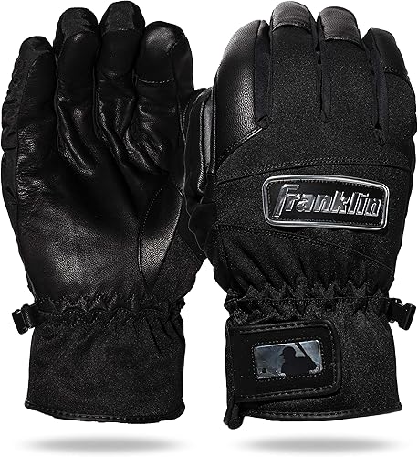 Franklin Sports Coldmax - Guantes de nieve para exteriores, repelentes al agua y al viento, perfectos para entrenadores, árbitros, palas y otras