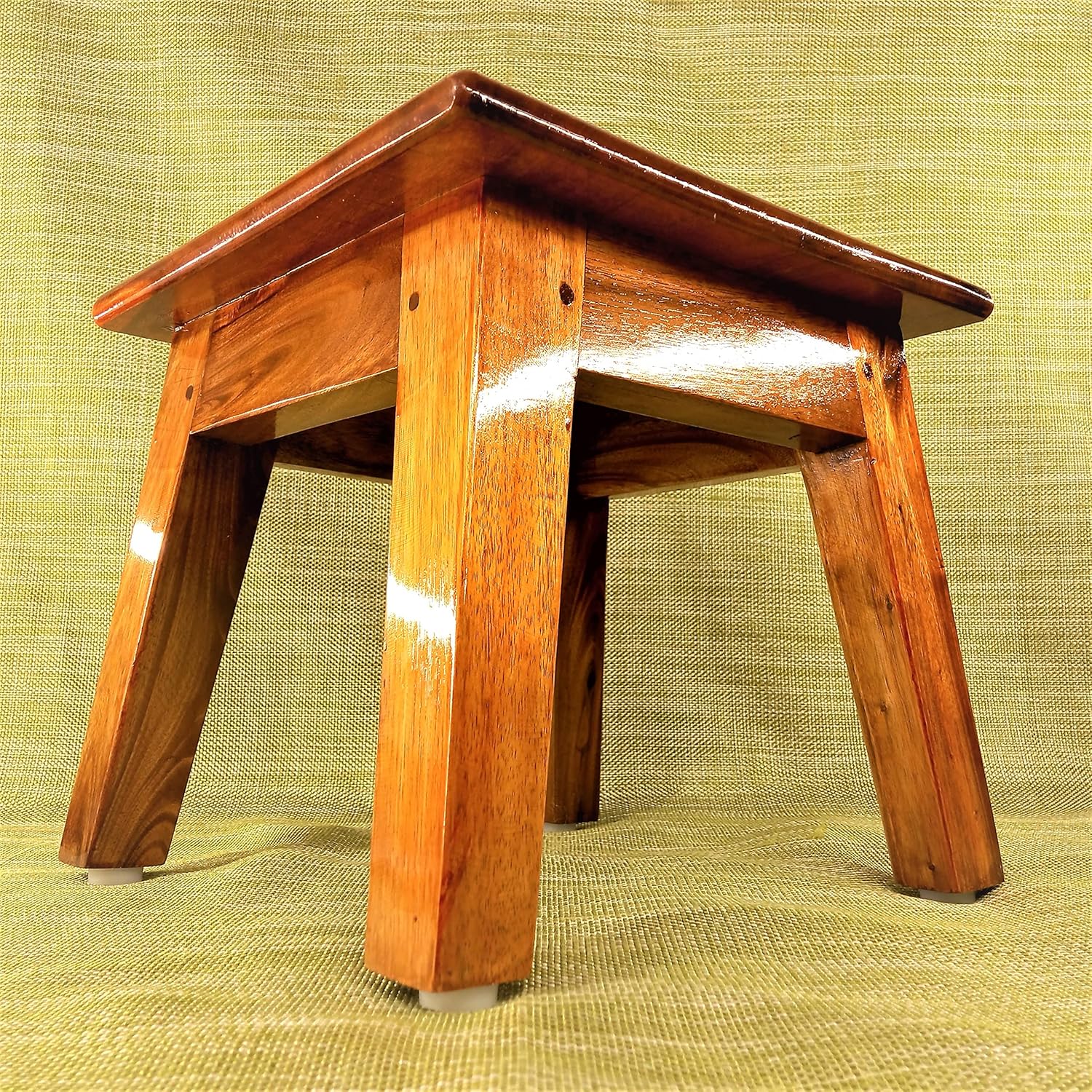 Small Strong Wooden Stool Size 30x30x25 in cm (Brown) Amazon.in Home & Kitchen