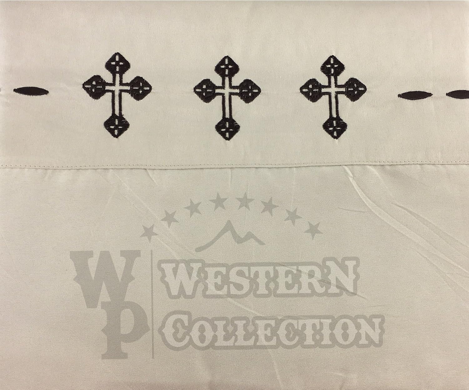 Western Peak 3 Pc Luxury Western Texas Cross Praying Cowboy Horse Cabin Lodge Barbed Wire Luxury Quilt Bedspread Oversize Comforter (Oversize King, Beige Cross)