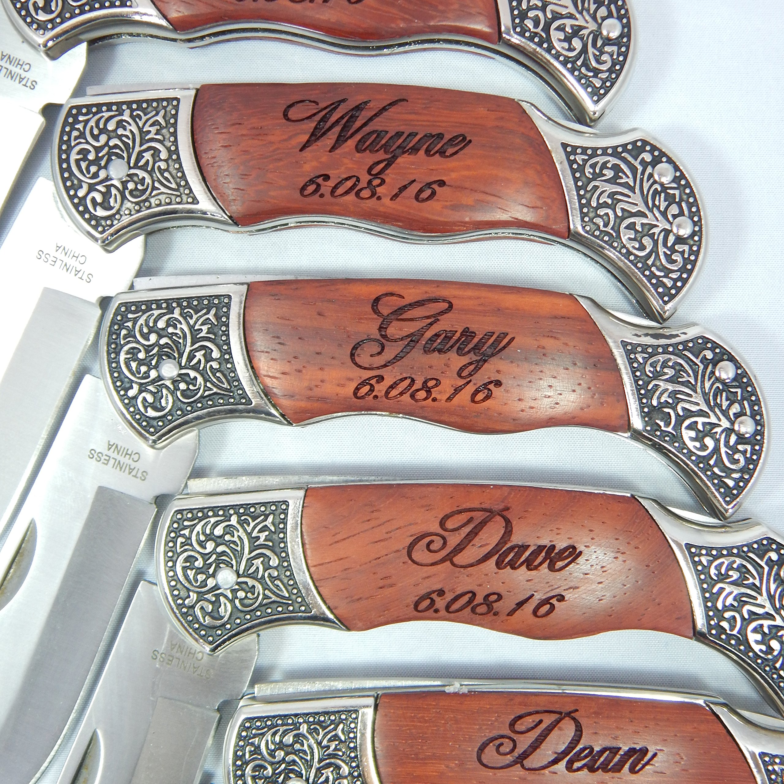 Personalized Engraved Wood Knife, Groomsman Gift, Men's Knife