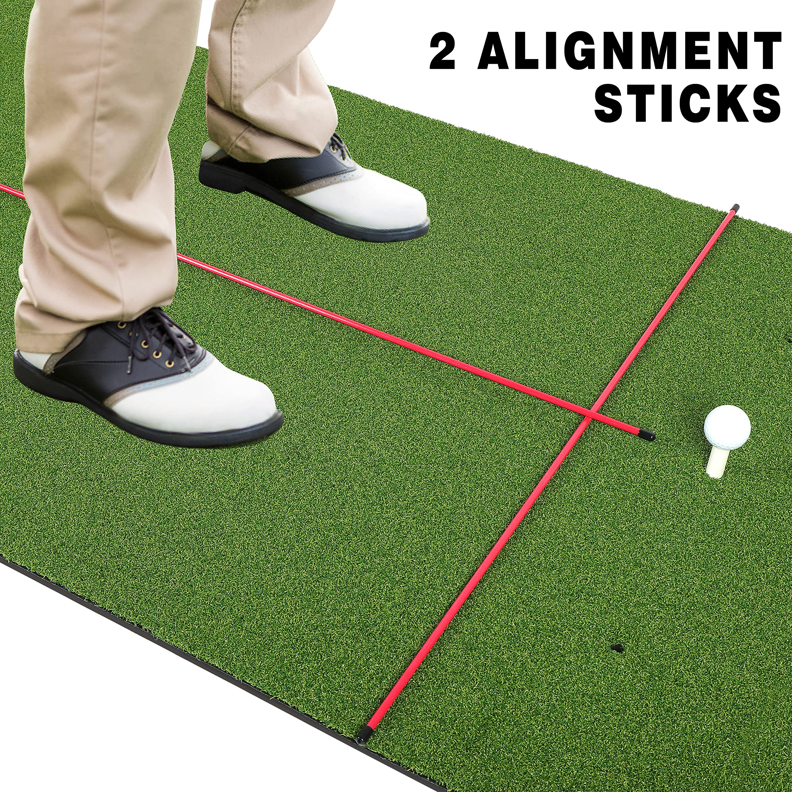 CHAMPKEY PRO Golf Hitting Mats Premium Turf with Rubber Foam Padding