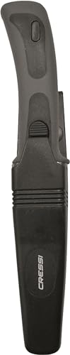 Cressi Tauchermesser Vigo schwarz-grau, RC555000 (Hochwertigen 420 Stahl)