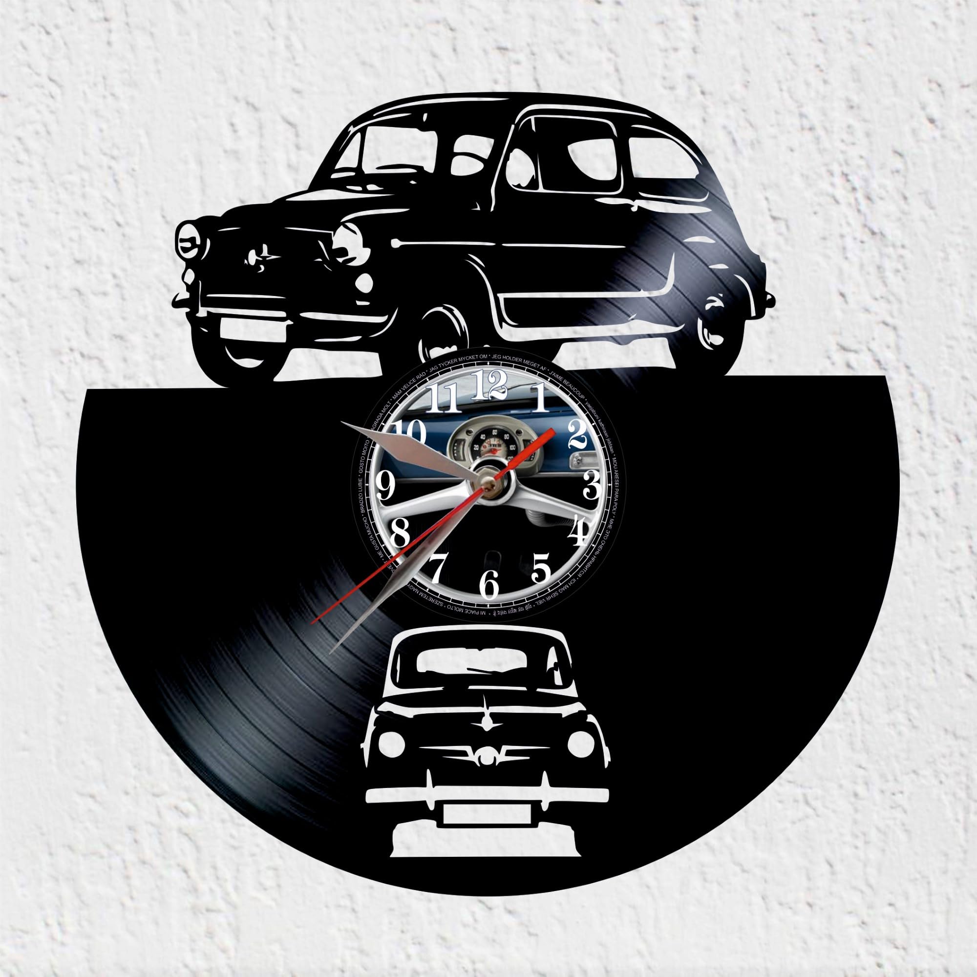Montre à disque vinyle voiture vétéran, l'idée cadeau idéale pour fan d'Oldtimer rétro