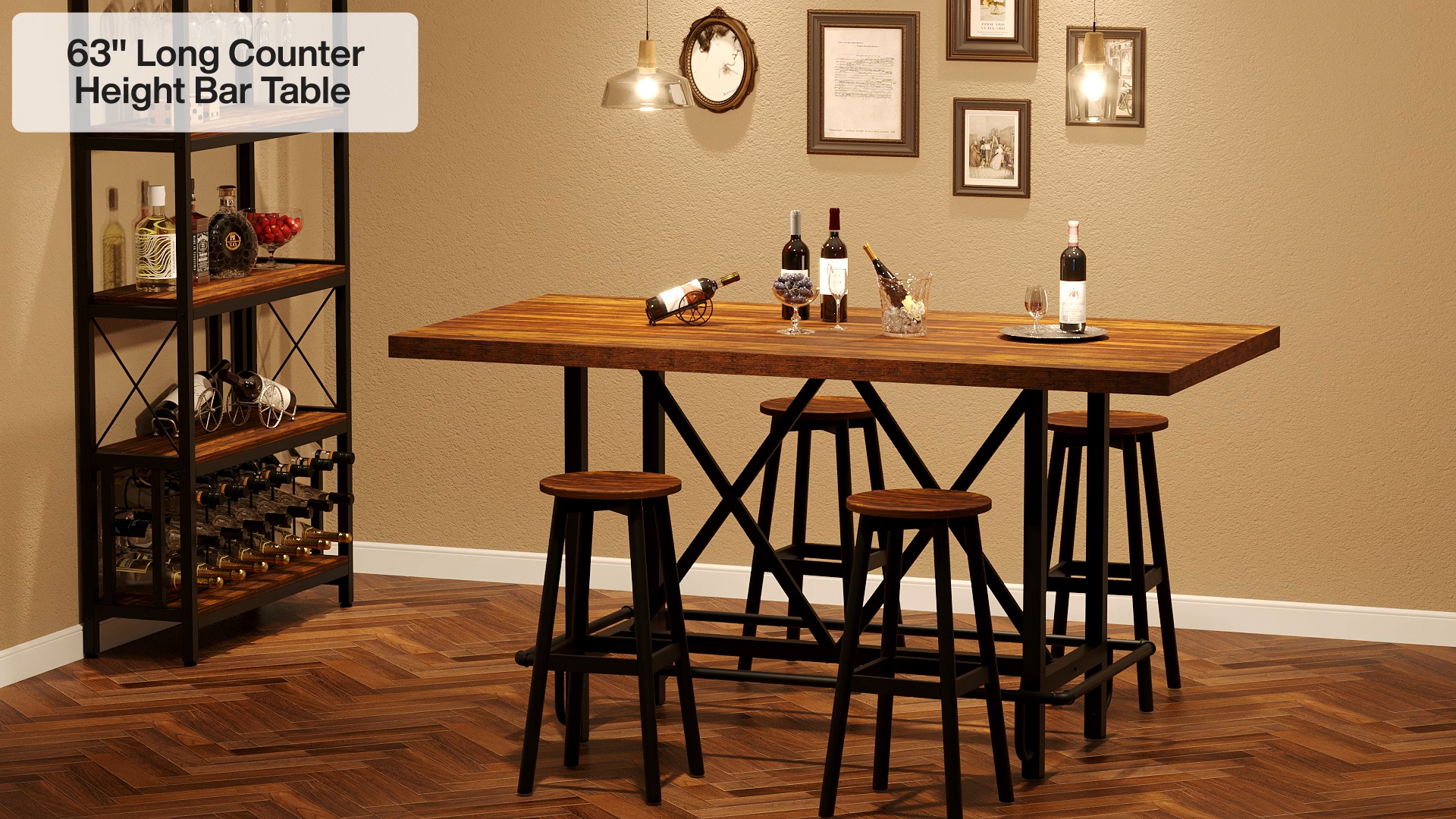 Amazon.com: Tribesigns Bar Table, Industrial Counter Height Pub