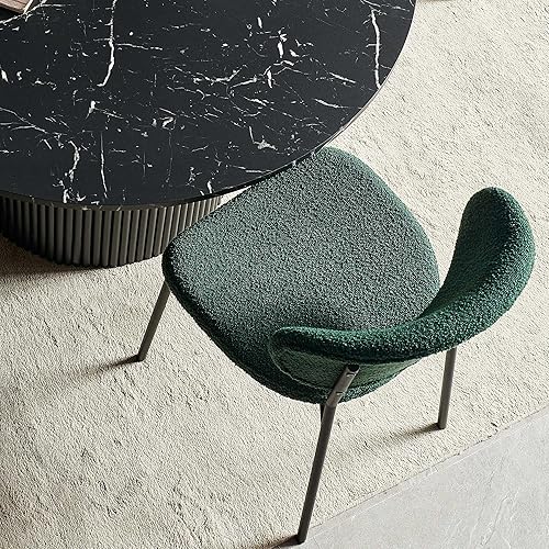 Miniatura 3 de NORDICANA Juego de mesa de comedor de 5 piezas, juego de comedor de 47 pulgadas para 4, mesa de cocina redonda y sillas de comedor verdes, juego de