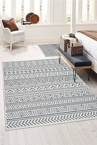 Vista 152 de Adiva Rugs - Alfombra para interior y exterior, tapete fácil de limpiar, resistente a la intemperie y las manchas, para comedor, patio, terraza