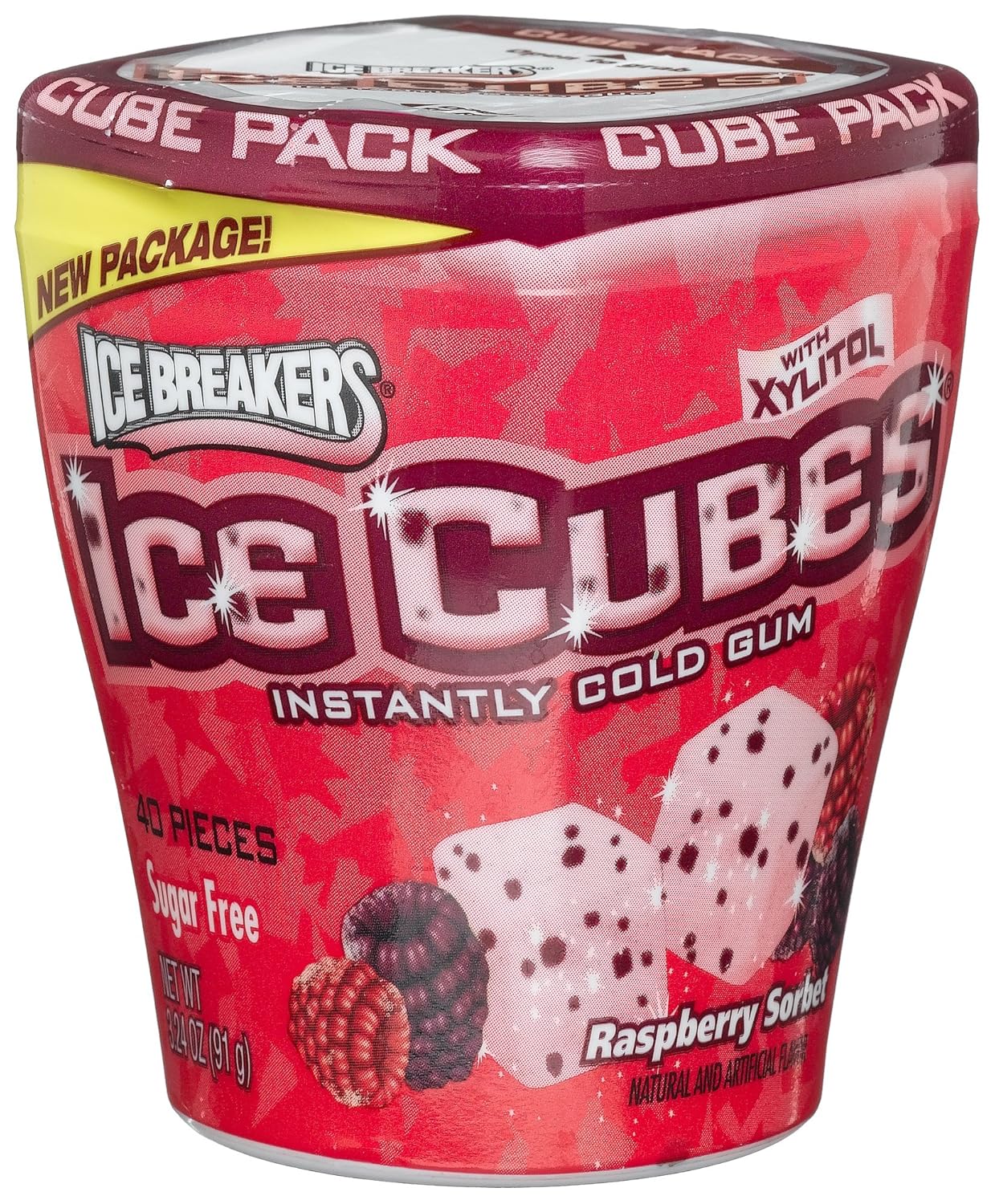 Ice Breakers Ice Cubes Raspberry Sorbet, 40Count Cube Pack (Pack of 4) Amazon.co.uk Grocery