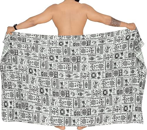 Miniatura 4 de LA LEELA Trajes de baño estándar para hombre Sarong Pareo Beach Wrap