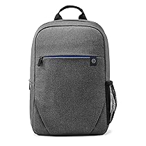 HP Prelude, Zaino per Laptop fino da 15,6″, con Cinghie Imbottite Antiscivolo e Cerniera Colorata, 1 Scomparto Principale e 6 Tasche Interne ed Esterne, Realizzato con Materiale Riciclato, Grigio