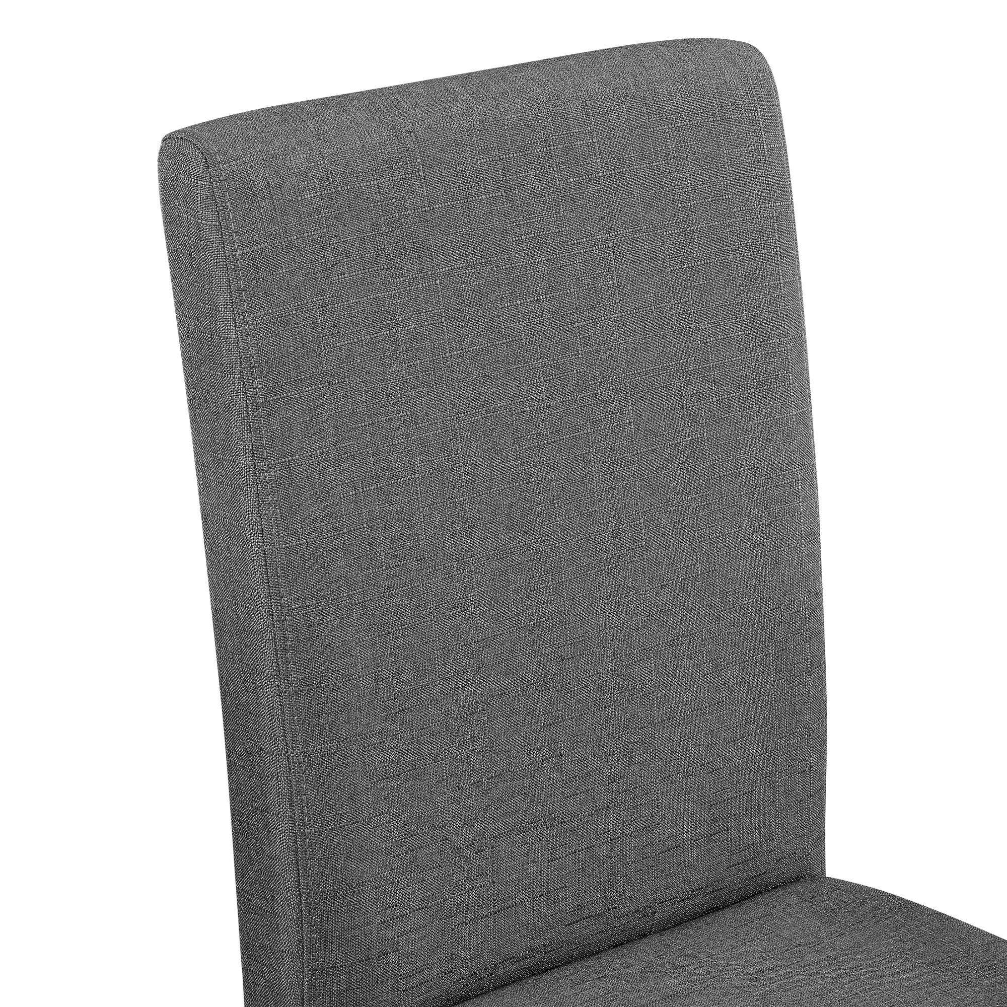 [en.casa] Conjunto de 6 Sillas de Comedor Hamburg Set de 6 Sillas de Cocina Elegantes y Acolchadas con Respaldo Alto Madera Tela 89 x 43 x 54 cm - Gris Oscuro