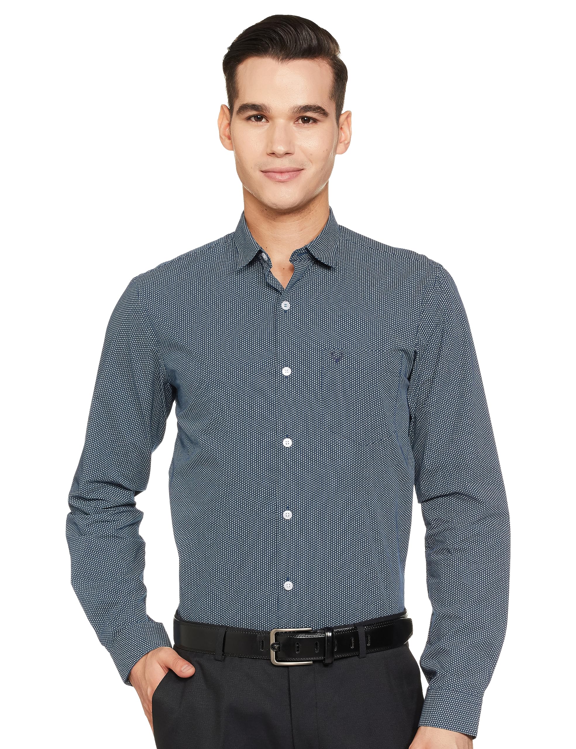 Allen SollyMen's 100% Cotton Regular Fit Shirt