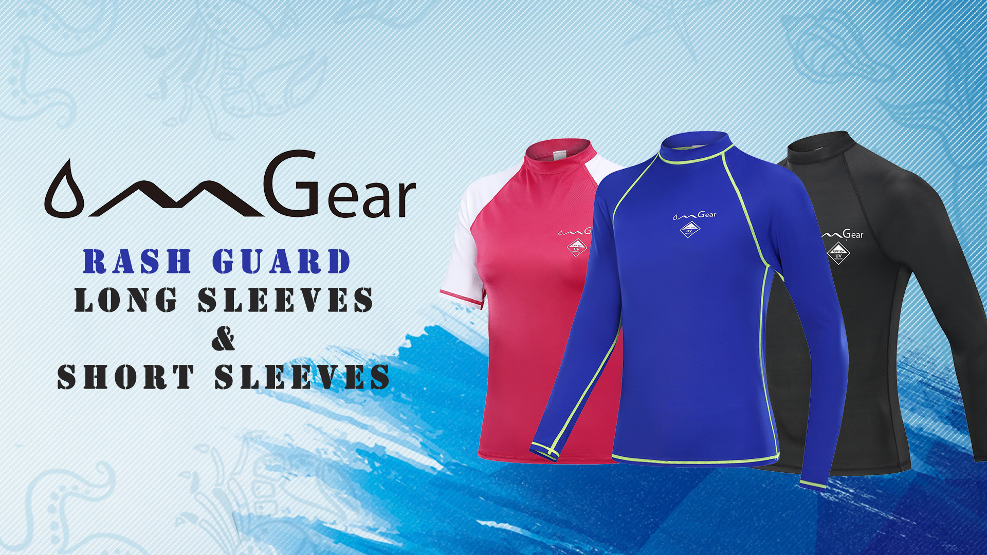 Amazon.com: OMGear Rash Guard Swim Shirt Sun Block Short Long