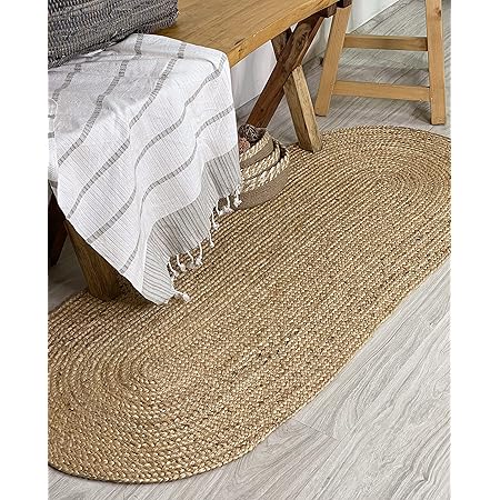 Chardin Home Tulum - Runner da tavolo bianco e beige naturale, 33 x 183