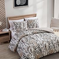 Vista 3 de Kenneth Cole New York - Juego de funda de edredón tamaño Queen, ropa de cama reversible de algodón con fundas a juego, decoración moderna del hogar