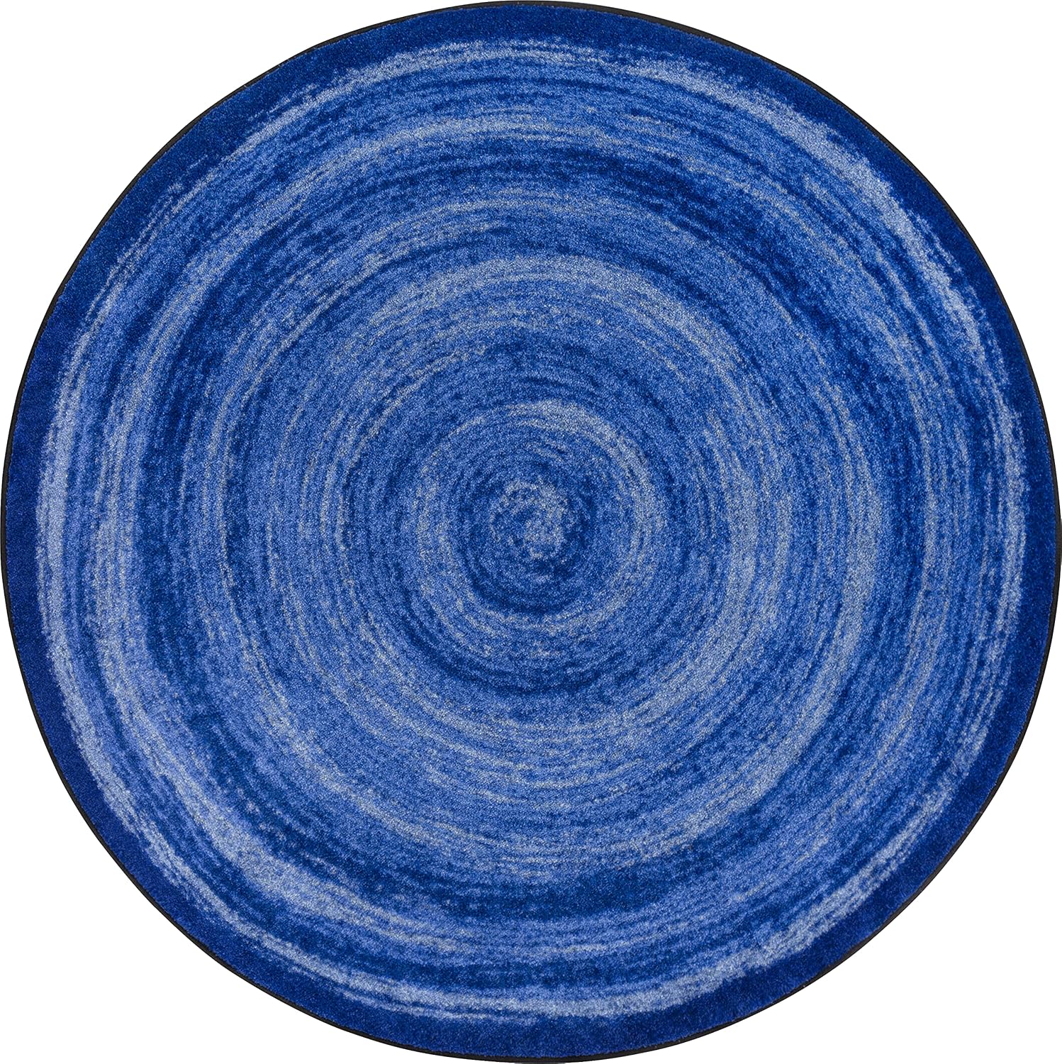Joy Carpets Feeling Fun 5'4" x 7'8" Oval Area Rug in Color Blue