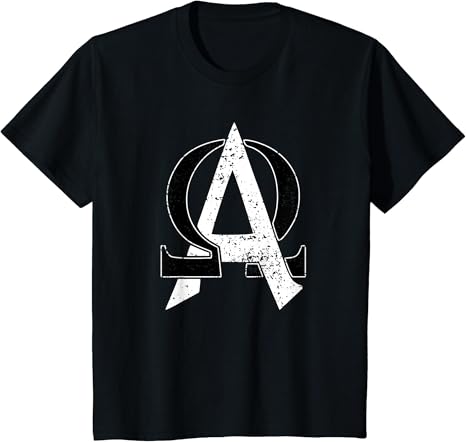 Alfabeto Greco - Lettera Alpha Omega 5 - Maglietta Campus Fun ...