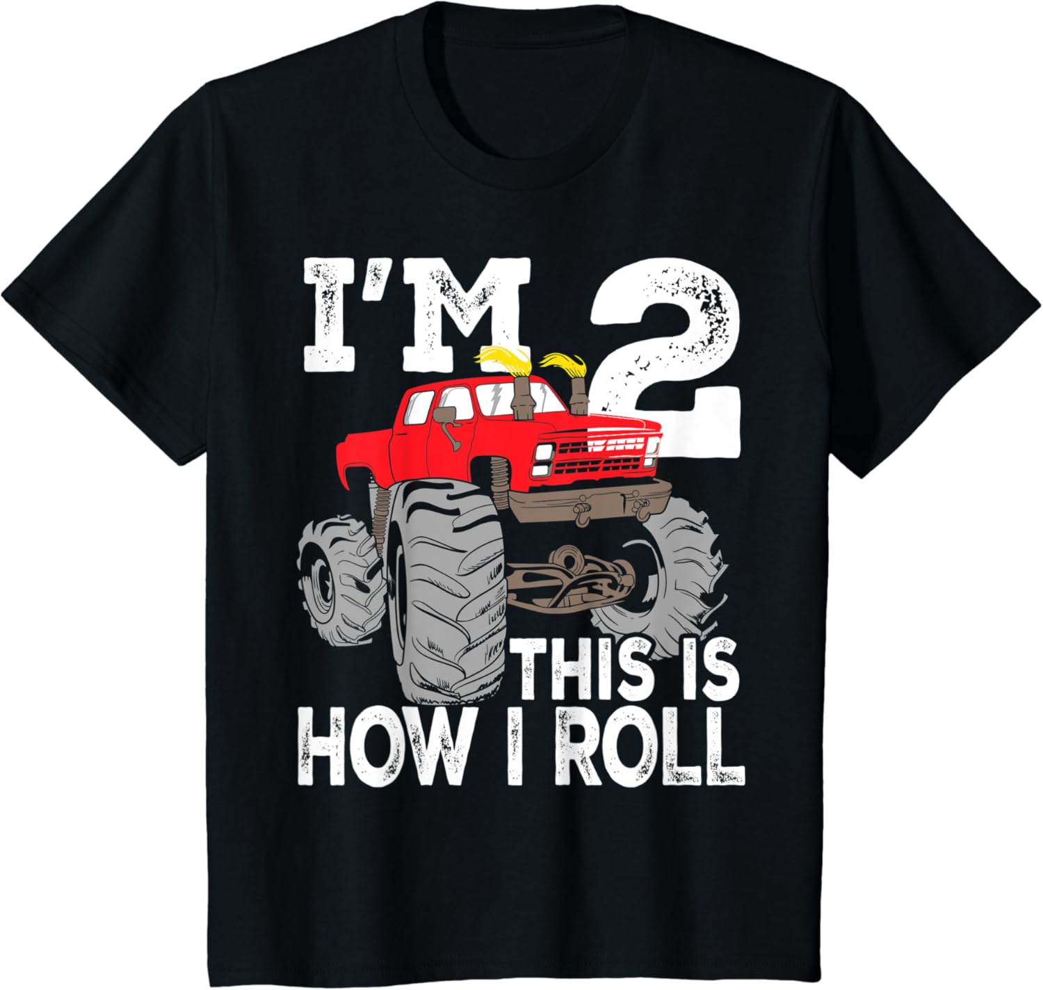 Monster truck 2nd birthday shirt Clearance