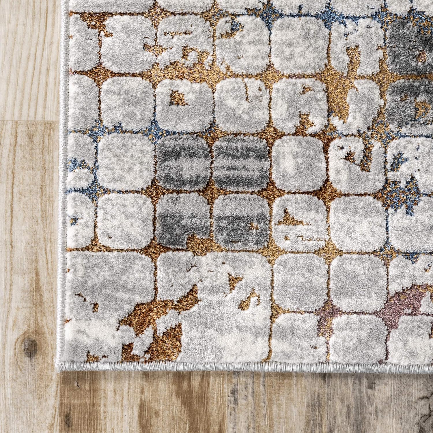 nuLOOM Dallas Abstract Tiles Area Rug, 5x8, Light Grey