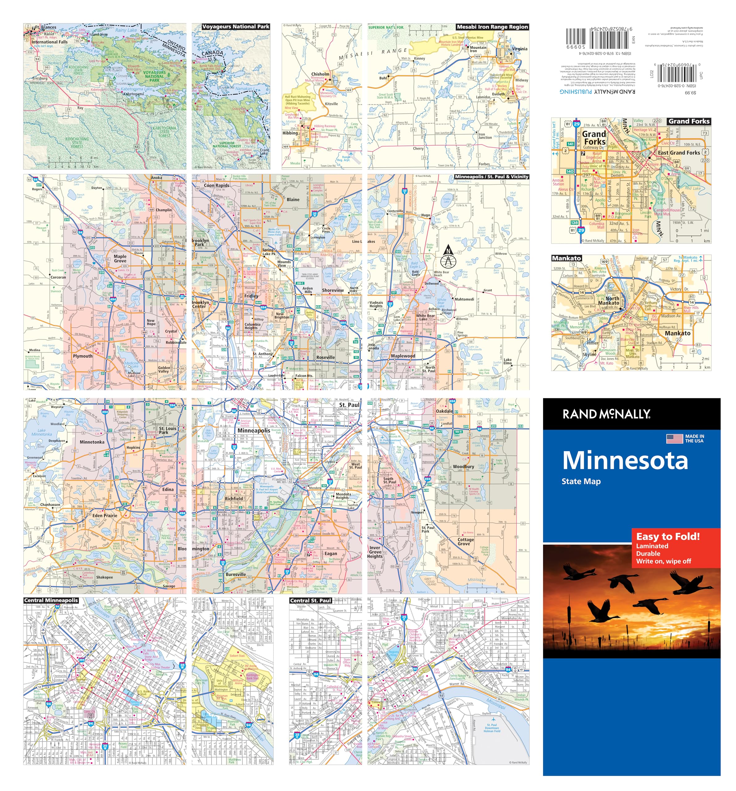 Rand McNally Easy to Fold: Minnesota State Laminated Map - Image 3