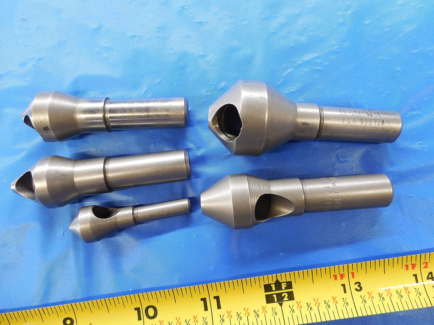 5PC LOT Weldon 60? & 90? HSS Countersink DEBURRING Tools DC/DB 18 26 36 USA - MS2662BU