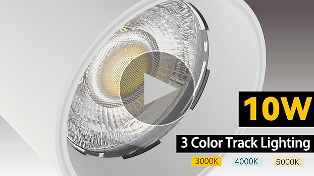 VANoopee 3-Color 10W H Track Lighting Heads Dimmable LED