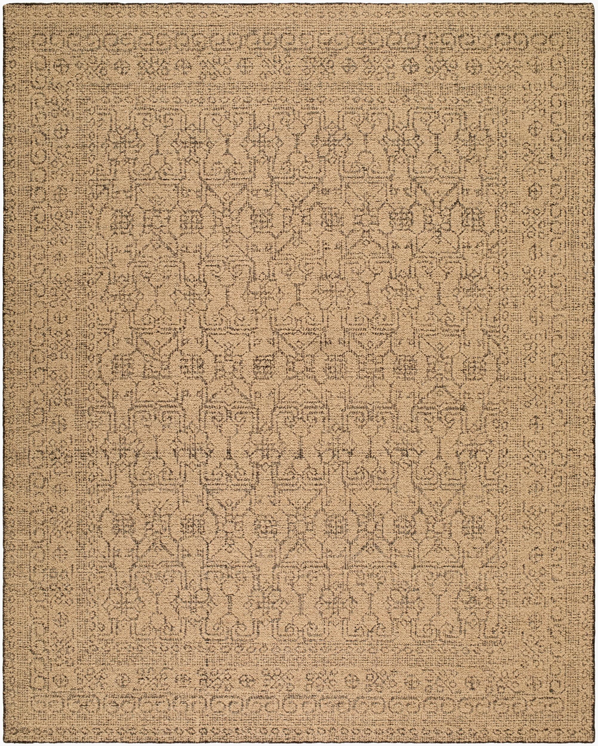 Mark Day Wool Rugs 10x14 Teanna Traditional Beige Area Rug Beige Carpet for Living Room Bedroom or Kitchen