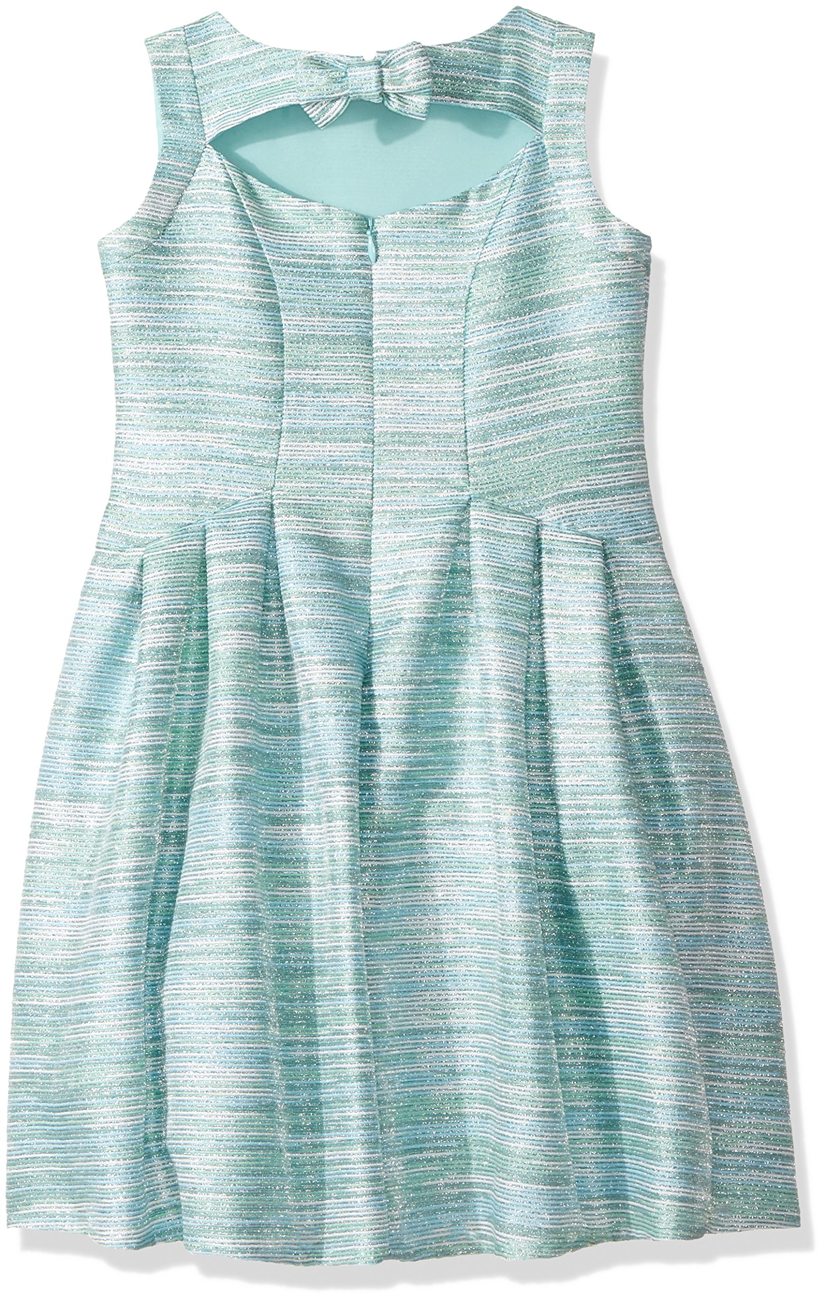 Little Angels Girls' Toddler Sleeveless Dress with Cut-Away Back, Green, 2T