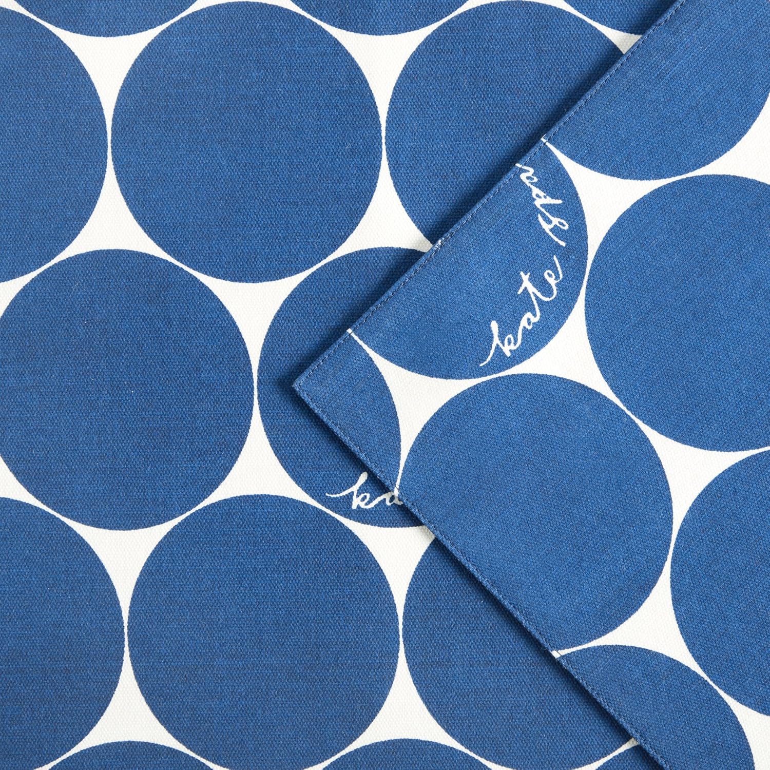 Blue and White Cotton Reversible Retro Placemats Set of 4