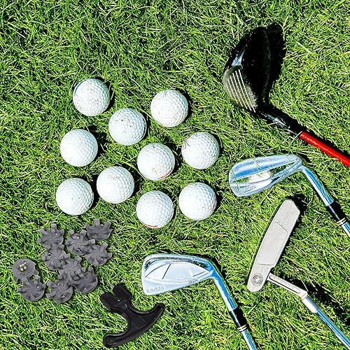 Miniatura 6 de Shappy Juego de 51 puntas de repuesto para zapatos de golf, 50 tacos de golf con 1 llave de tacos de golf negros, rosca de metal, tornillo de rosca