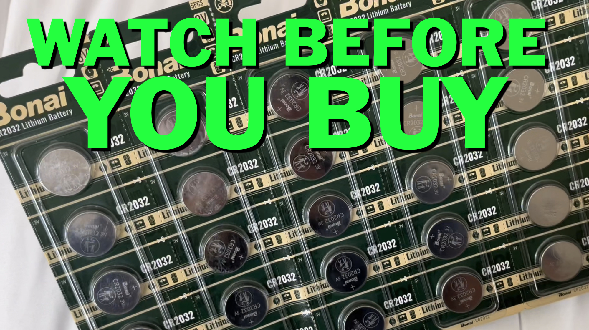 Watch Watch Before Buying These BONAI CR2032 Lithium Batteries on Amazon  Live