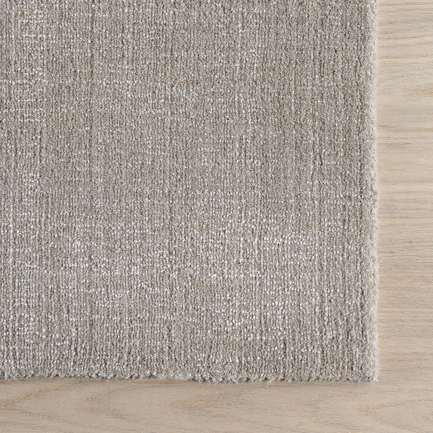Rugs USA Arrel Speckled Wool-Blend Area Rug - 3x5 Accent Rug Contemporary Dove Grey for Living Room Bedroom Dining Room Entryway