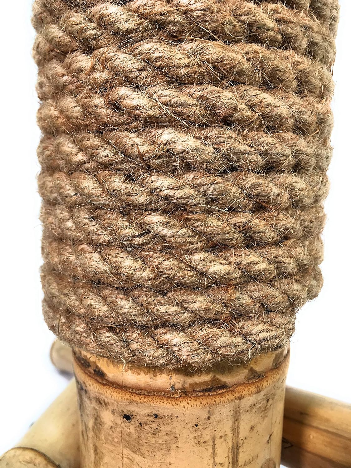 Bamboo & Jute Cat Scratching Post | All Natural | Handmade | Safe