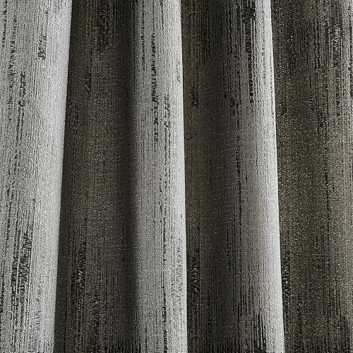 Miniatura 4 de DKNY Basalto Jacquard - Cortinas de oscurecimiento de habitación para sala de estar, par de paneles con ojales, 63 pulgadas, negroplateado