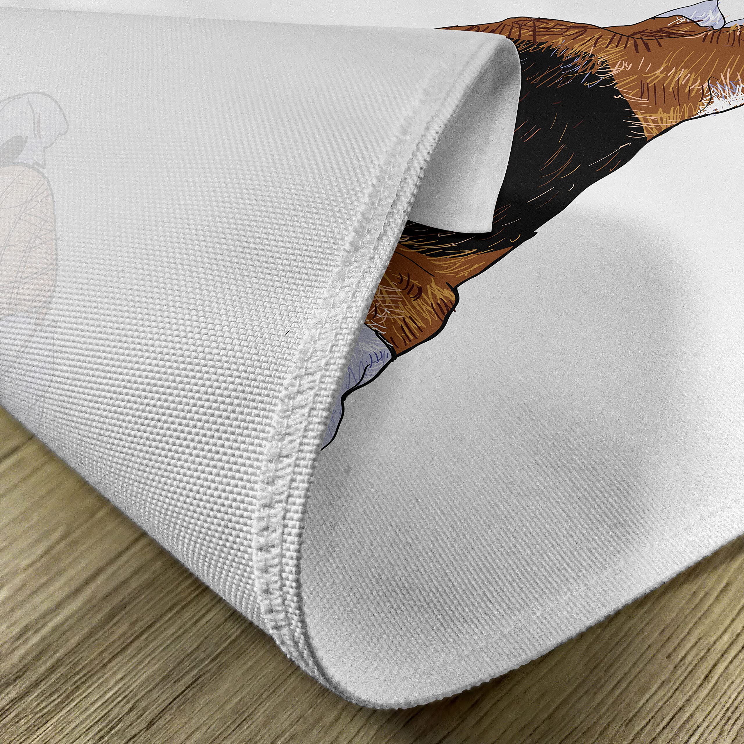 ABAKUHAUS Beagle Tovaglietta Americana Set di 4, Cane con Giochi Time Art, Tovagliette in Tessuto Lavabile per Tavolo da Pranzo Cena, Caramel Grey