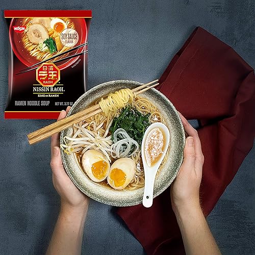 Miniatura 4 de Nissin RAOH - Sopa de fideos ramen, salsa de soja, 3.77 onzas (paquete de 12)