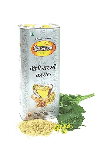 Image of Himalayan Brand Yellow Mustard Oil 5 Litre Tin (Fortified with vitamin A and D)