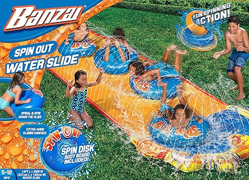 Tobogán de agua con centrifugado Banzai Out Diversión Spinning Action on Tube Disk, horas de diversión