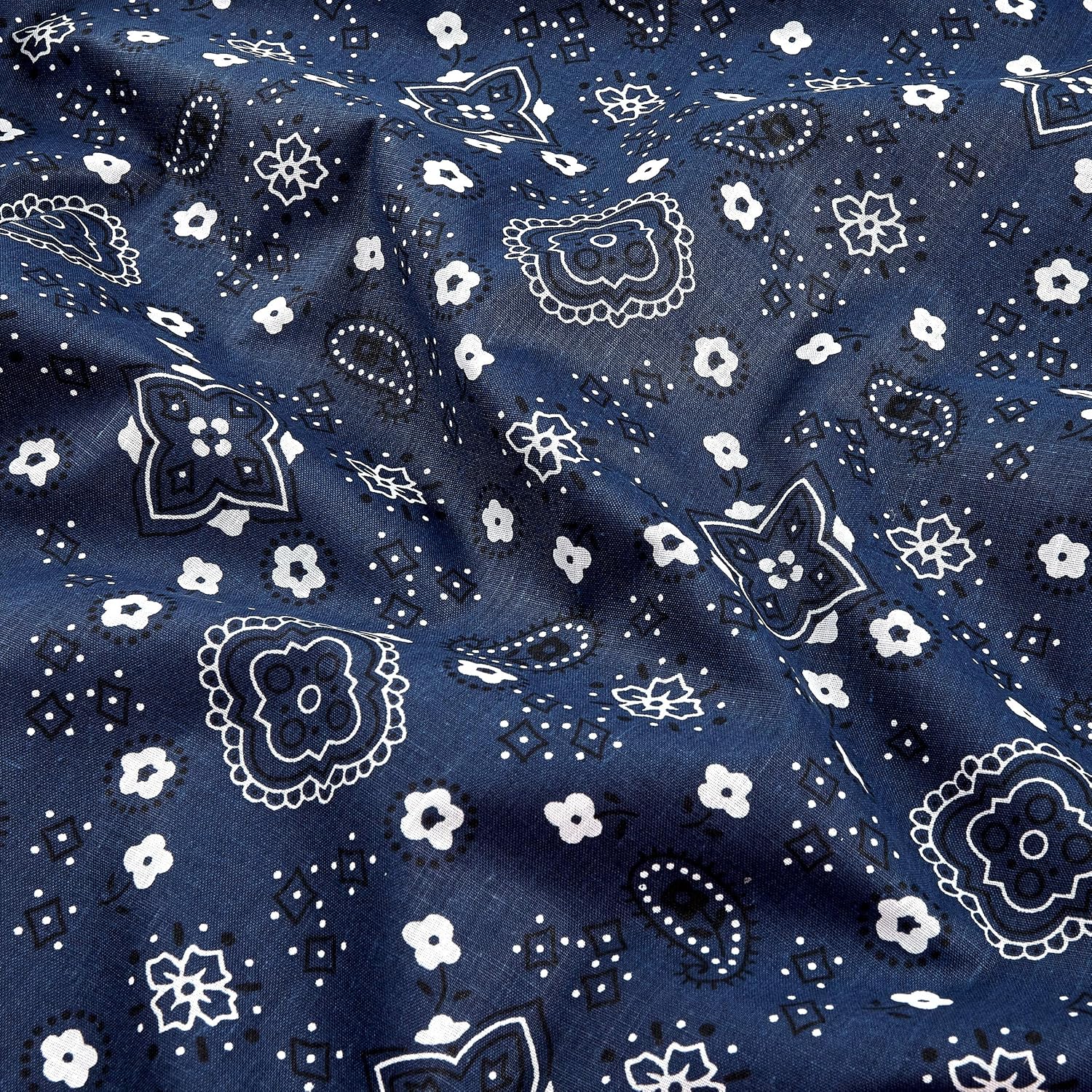 Bandana Prints Navy, Fabric by the Yard