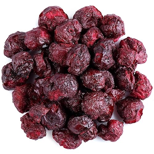 Cereza liofilizada orgánica entera - Gran sabor a bayas deshidratadas congeladas frutas de cerezas secas
