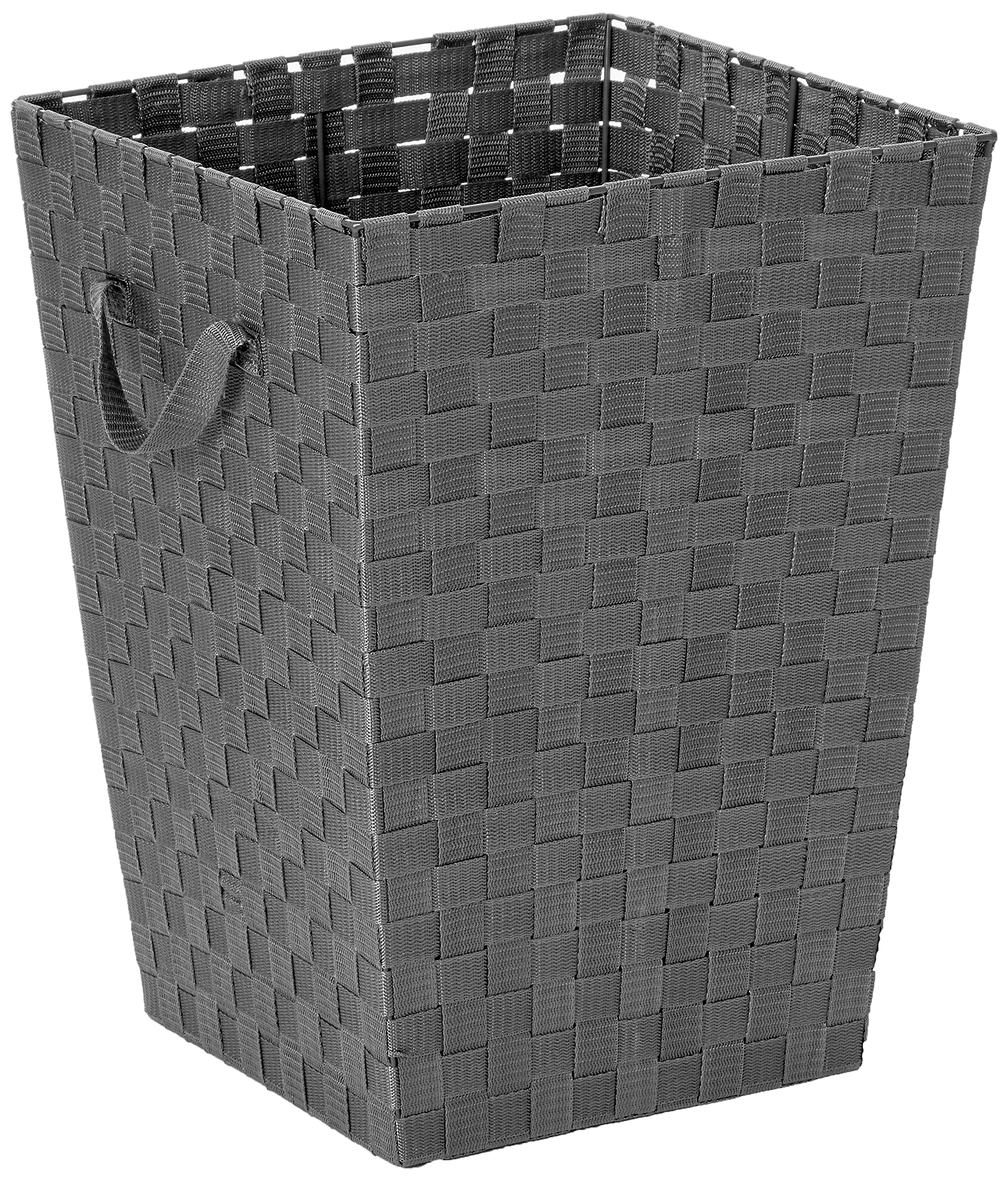 Whitmor Woven Strap Hamper-Grey