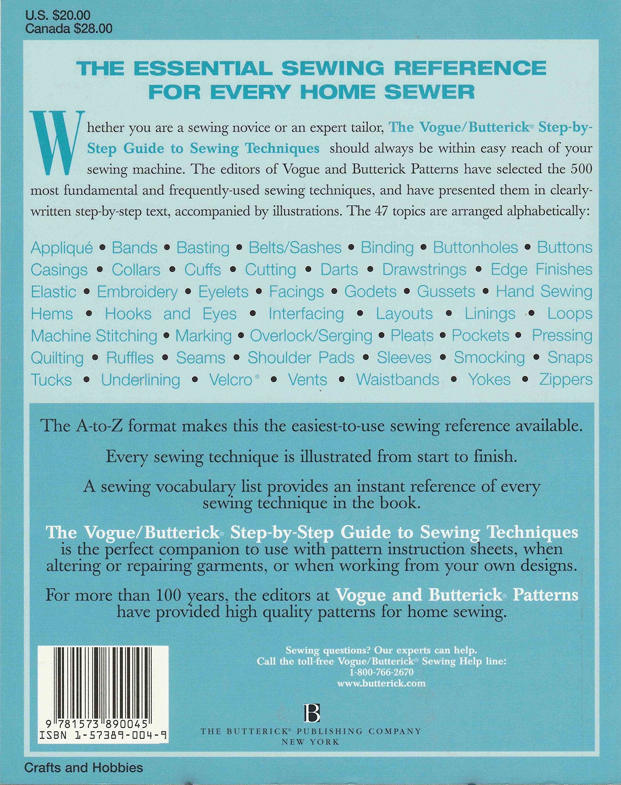 Vogue/Butterick Step-By-Step Guide To Sewing Techniques - Image 2