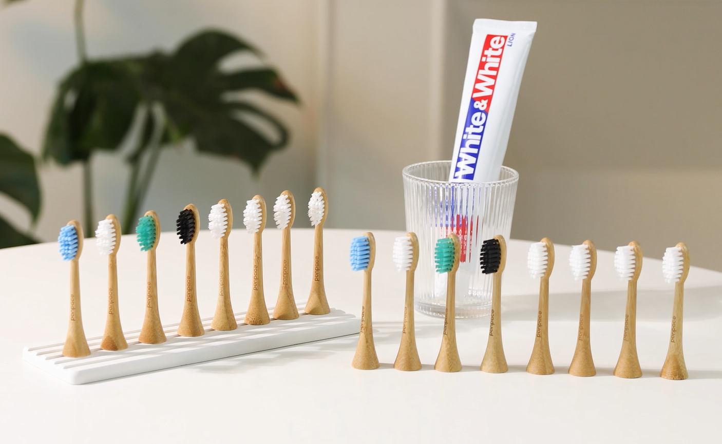 Amazon.com : PONPACE Bamboo Toothbrush Heads Compatible with