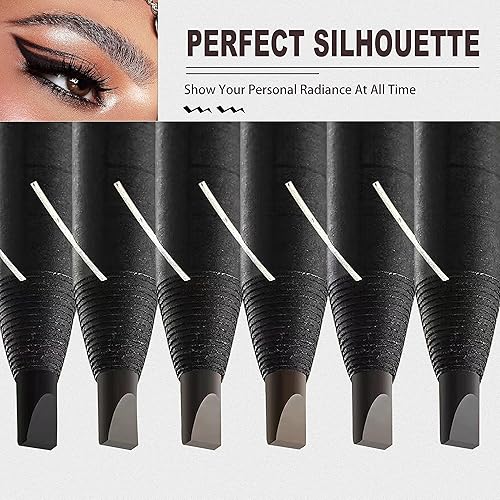 Miniatura 5 de Paquete de 5 lápices de cejas para cejas, impermeables, de larga duración, microblading para marcar, llenar, contornear