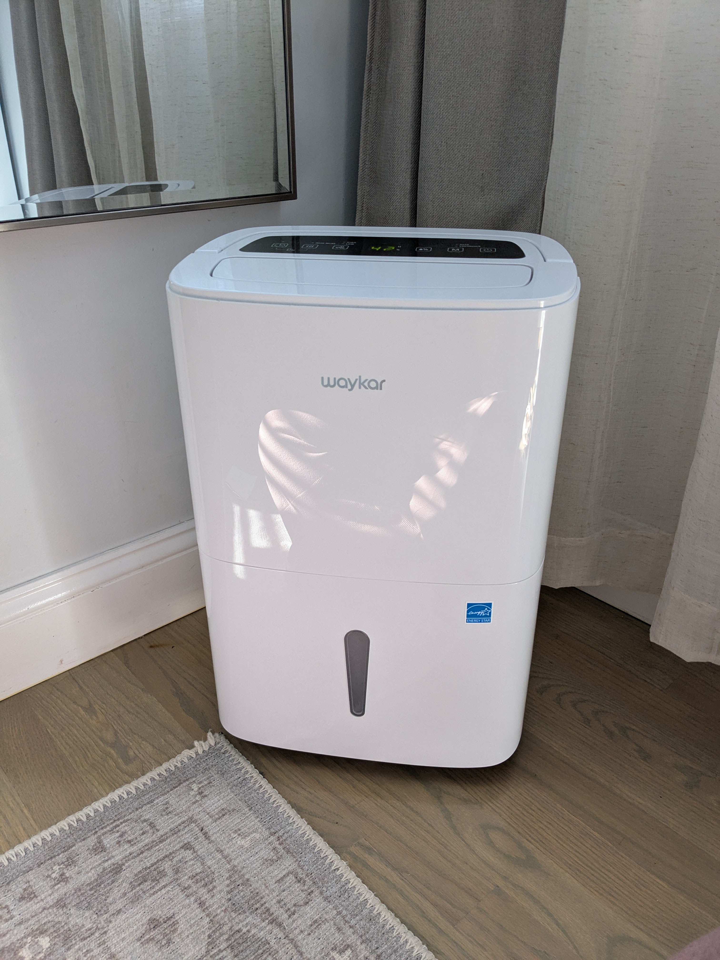 Waykar YDZ Dehumidifier side view showing drain outlet